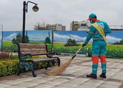 تغییر رنگ البسه پاکبانان مشهدی از نارنجی به فیروزه ای